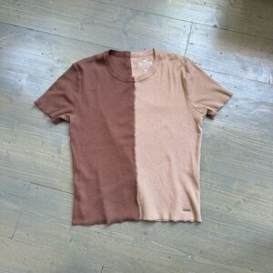 Hollister Must Have Brown Baby Tee Crop Top XS
